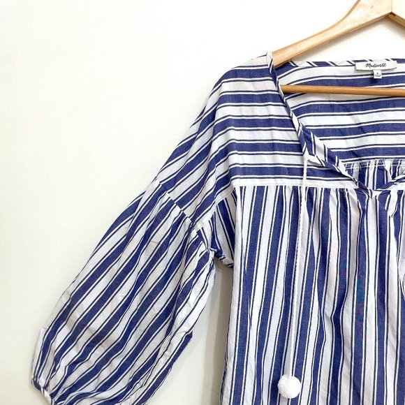 Madewell Peasant Top in Shea Stripe Size Medium - Picture 2 of 10